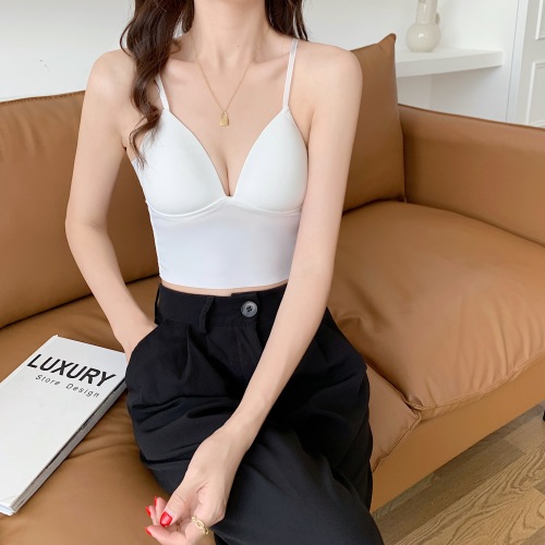 Real price vest traceless suspender underwear without steel ring integrated bra thin large chest shows small beautiful back