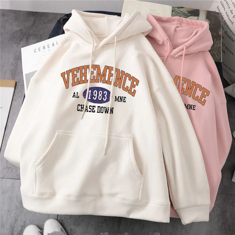 Official map thin / double-layer hooded fleece thickened autumn and winter new hooded sweater women's Korean version of BF loose top