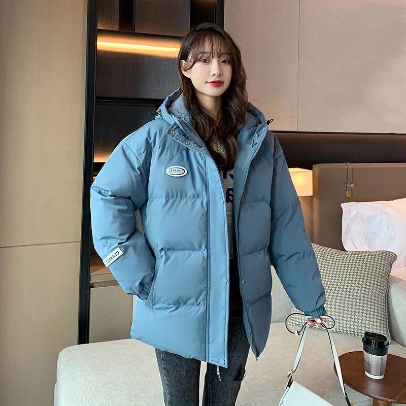 Real shot down jacket short female student cotton padded jacket 2022 winter new small fashion stand collar cotton padded jacket