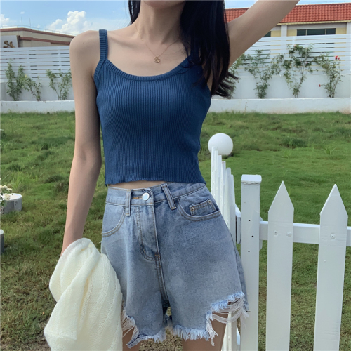 Slim fit with knitted vest strap for women summer 2020