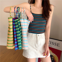 Real photo real price Korean new personalized sexy little sling slim base vest