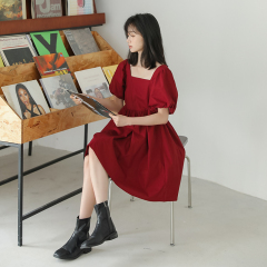 Real shooting of summer niche design new Swan skirt dress for summer outing