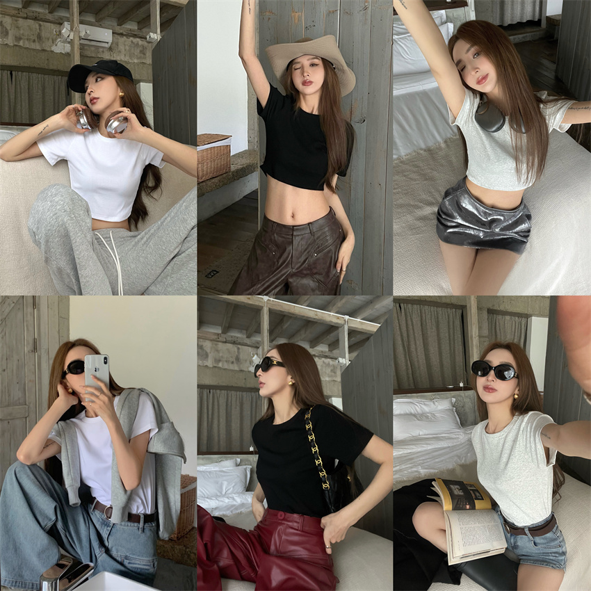 Real price real price new ~ American summer b equipment all-match thin basic T-shirt top