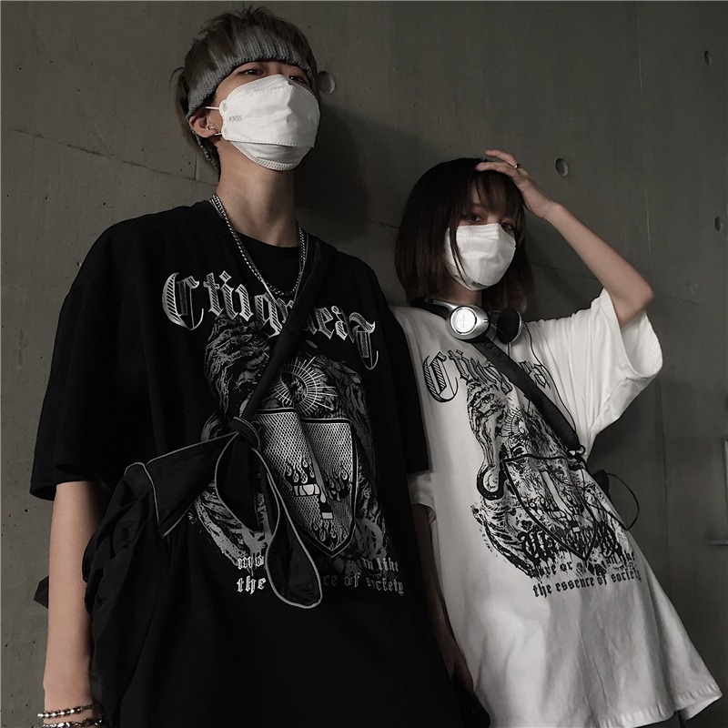 Official figure real price 2022 new thin Street hip hop dark couple half sleeve top