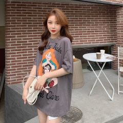 Official picture Pullover summer round neck cartoon printed T-shirt