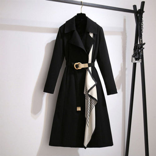 Autumn 2020 new British style scarves, scarves, windbreaker women's middle and long slim fit, versatile big brand coat