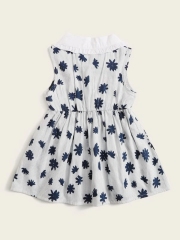 2020 new European and American fashion baby girl printed short sleeve Princess Dress