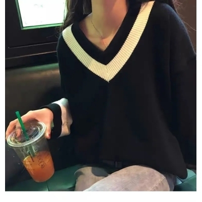 Autumn and winter new Korean version of students' loose sweater for women