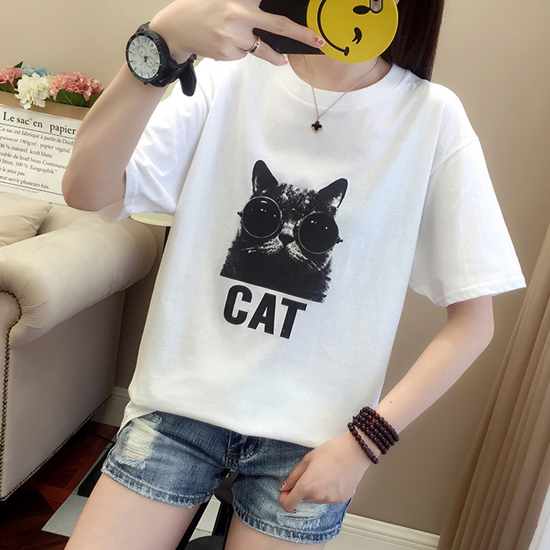 Supporting activity: a Korean Short Sleeve T-shirt for women's loose half sleeve T-shirt for 2020 summer