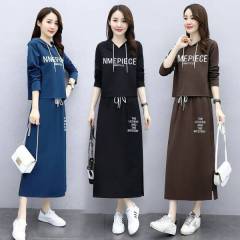 Fat mm large size suit skirt 2020 new women's two piece suit in early autumn