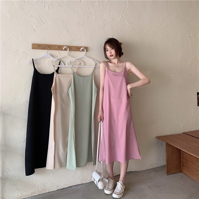 Real price ~ suspender dress female spring dress is thin, wear outside and wear inside with bottomed spring and autumn skirt and summer long skirt
