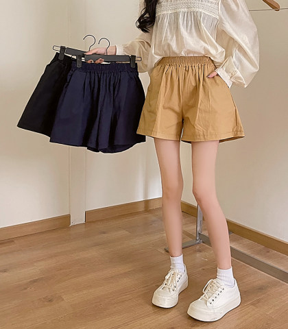Real shot shorts women's work pants summer Korean version loose high waist casual large size wide leg pants