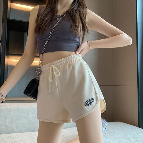 Shorts women's summer 2022 new slim and versatile summer wide leg hot pants home fitness casual pants