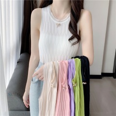 2022 new French minority design, unique, sweet and spicy pure desire top, small suspender outside and vest inside