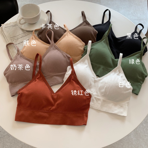 Real photo of students' bra style underwear women's light proof bra without steel ring