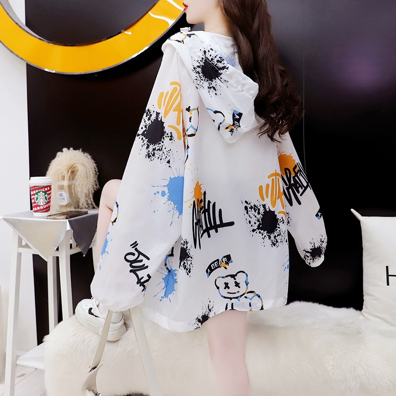 Loose and lazy wind leisure sunscreen Jacket Women's 2022 new summer foreign style versatile net red design top