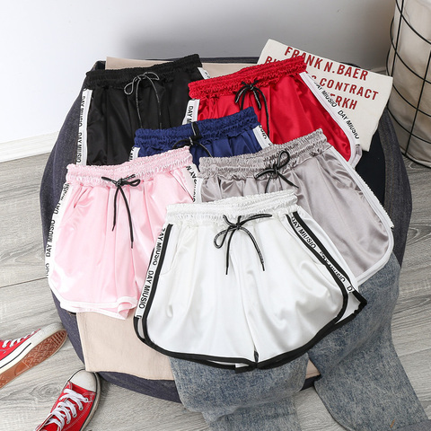 Real shot Korean version loose large fat mm thin wide leg sports shorts women's running fitness