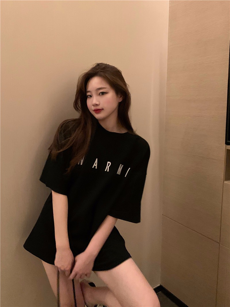 Official website summer fattening plus size women's wear fat mm fat sister slim top Short Sleeve T-Shirt Large Size Women's wear