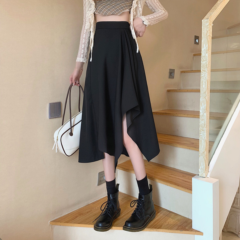 Summer Irregular Skirt Female Design High Waist A-Line Skirt