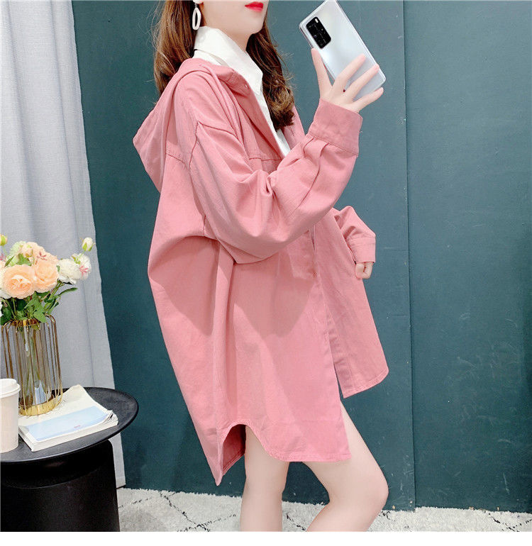 Fried Street cotton large size women's clothing spring and autumn thin long sleeve sweater women's Korean loose design shirt coat
