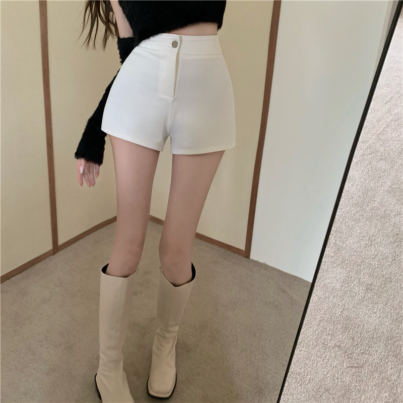 High Waist Pure Desire Versatile Shorts Simple Slim Fit Casual Pants