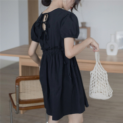 Real price, real shot! Cut out drawstring dress with back strap! 2 colors