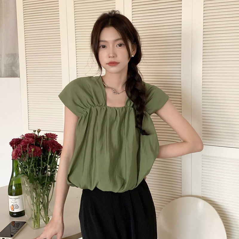 French retro chic blouse women's summer 2022 new design wear sleeveless vest shirt