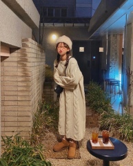 Real time casual casual and versatile loose twist long sweater dress