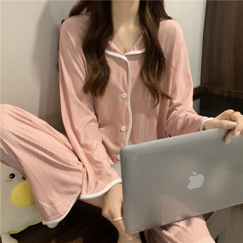 Real price real price new casual all-match lazy style cute solid color loose furniture clothing pajamas women's suit