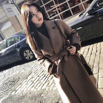 Fashion brand woolen overcoat women's wear fall / winter 2020 new Korean fashion temperament medium long loose coat women