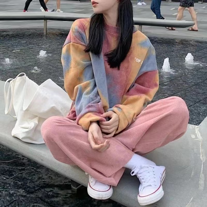 2022 new casual sportswear suit women's spring and autumn salt series fashion fried street high-end trendy sweater two-piece set