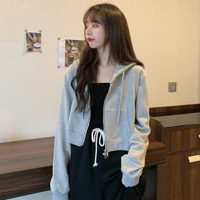 Sweater women's loose Korean jacket 2020 new spring and autumn long sleeve small short sport top student