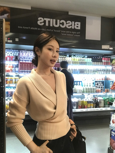 Photographed Wool Hooded Ribbed Knit Top Autumn/Winter Versatile Casual High-end Sweatshirt