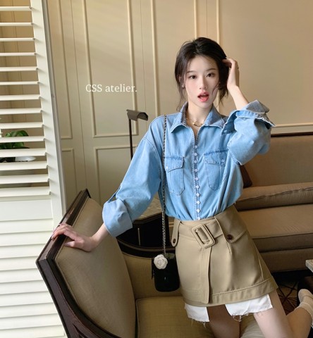2022 spring and autumn new Korean style bow satin shirt women's long-sleeved top loose thin shirt bottoming shirt trend