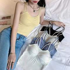 Sexy cross back, open back, waistcoat with no steel ring sling