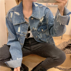 Real shot Denim Jacket Women's new Korean loose BF net red spring autumn new denim coat ins fashion