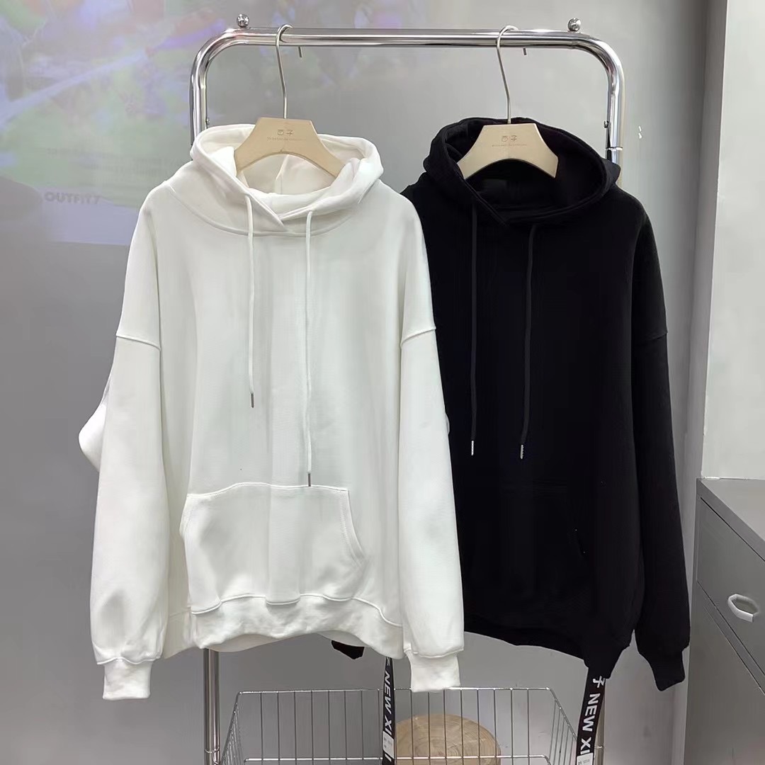 2 types of autumn fabrics 2 types of fleece winter fabrics Autumn and winter loose sweaters Chinese cotton back collar
