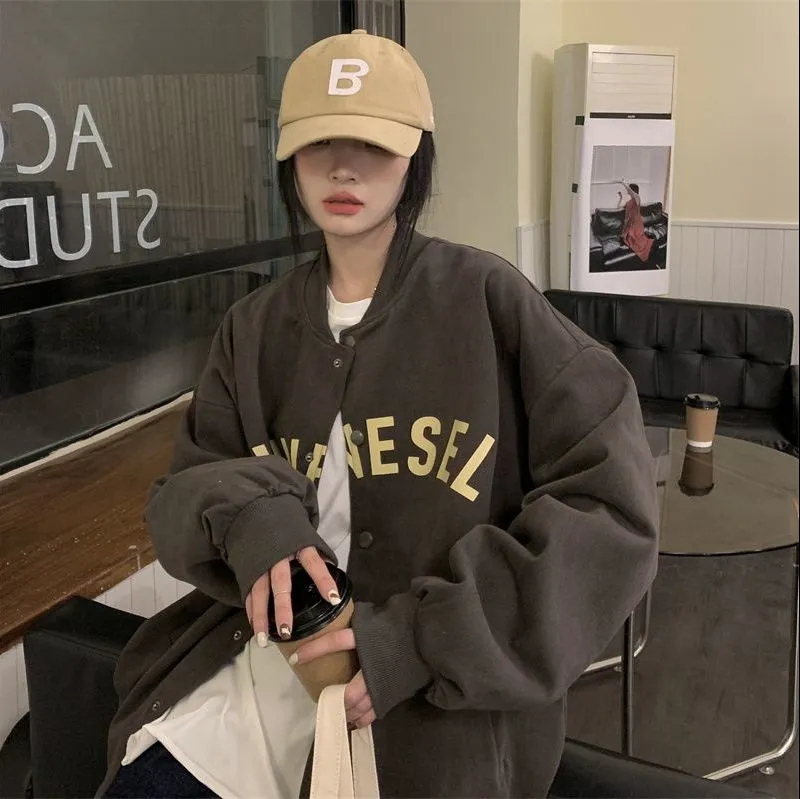 American retro baseball uniform trendy ins autumn and winter 2022 new niche high-end casual short jacket female autumn and winter