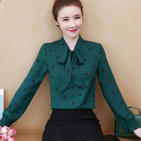 Fashion Chiffon shirt women's autumn winter 2020 new long sleeve top
