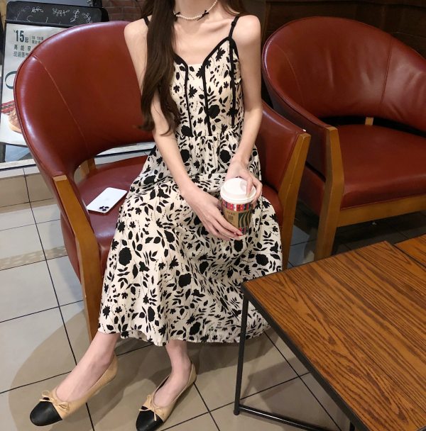 Real shooting # French style gas long skirt children's design sense of minority in autumn and winter
