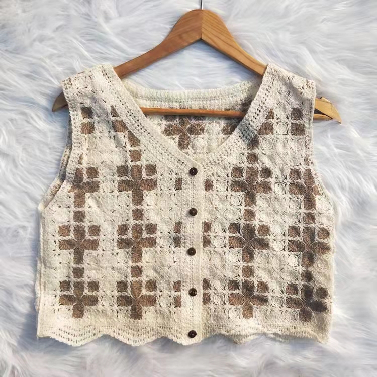 Wear cardigan knitted vest, women's College style jacket, vest, waistcoat, sleeveless vest for students, age reduction in spring and summer, versatile