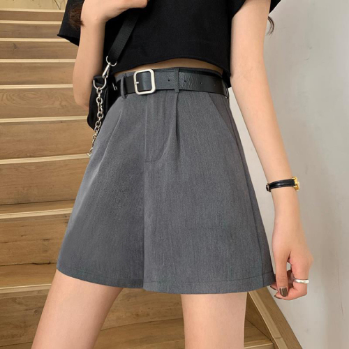 2023 New Korean Style High Waist Slim Versatile Suit Shorts Loose Wide Leg Pants for Women
