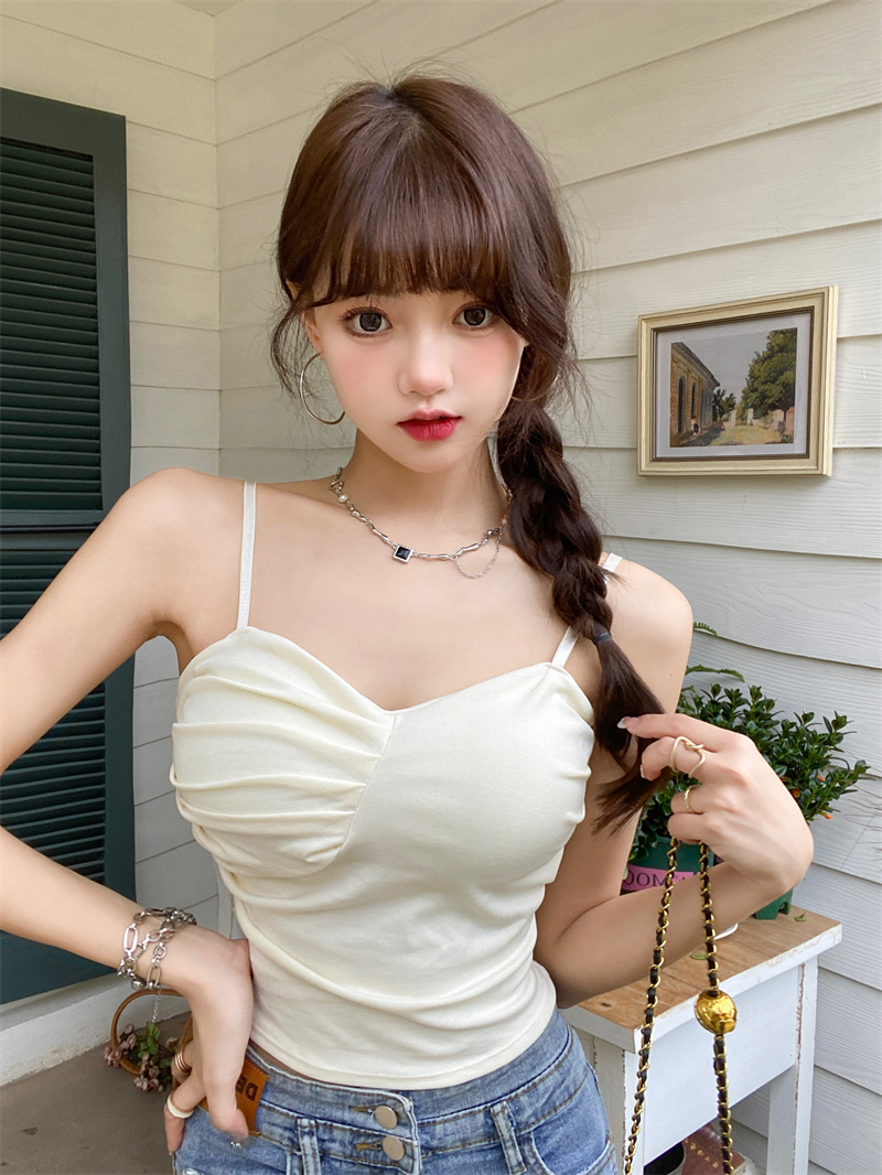 Real price~2023 new style waistcoat with suspenders, sleeveless bottoms for women