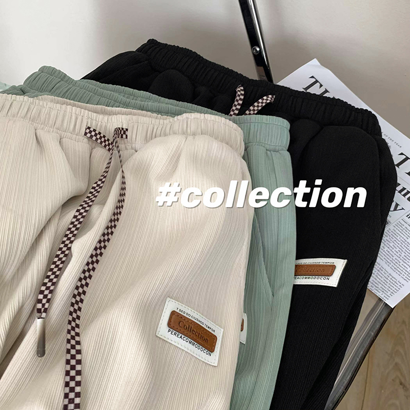 2022 summer new Korean large 200kg ice silk rib shorts loose sports thin pants