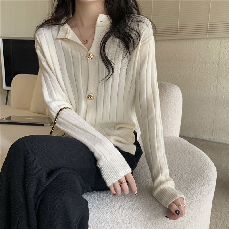 Real price autumn and winter new knitted cardigan new Korean loose sweater coat