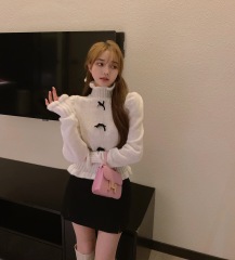 Real price high collar knitwear