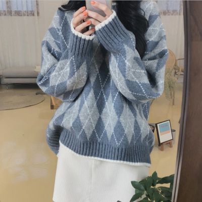 Lazy style Pullover Sweater women's winter 2020 new loose Korean version student's foreign style coat with thickened net red