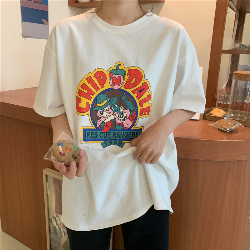 Real price ~ loose inside with printed matte thick short sleeve T-shirt