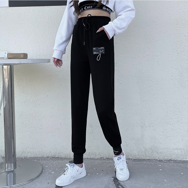 Actual shooting of autumn new Korean loose and versatile Harlan pants, leggings, casual pants, nine point Leggings