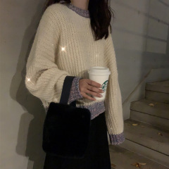 Temperament little sister Pullover loose and bright star sky sweater female